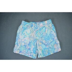 Lilly Pulitzer Mens Stuff Capri 6" Swim Trunks Size Medium Lined Floral